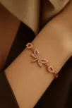 Kadın Gümüş Bileklik - Rose Kaplama Yusufçuk Model Damla Motifli Gümüş Bilezik Kadın Gümüş Bileklik - Rose Kaplama Yusufçuk Model Damla Motifli Gümüş Bilezik