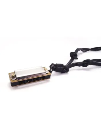 Gerçek Mızıka Erkek Deri Kolye