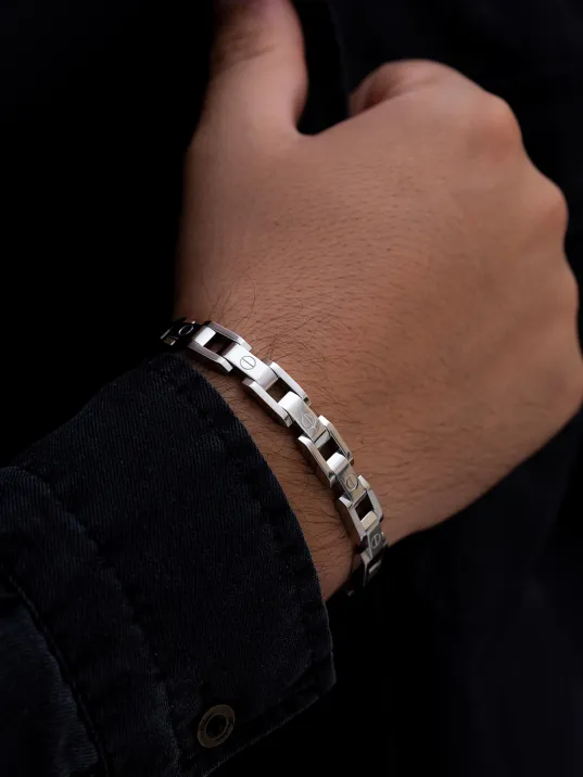 Erkek Çelik Bileklik - Vida Model Çelik Bileklik