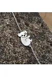 Koala Modelli Bayan Gümüş Bileklik GBLPANDABLK-BYZ