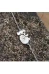 Koala Modelli Bayan Gümüş Bileklik GBLPANDABLK-BYZ