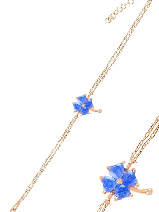 Rose Taşlı Yonca Model Kadın Gümüş Bileklik Gblyncmdlb1-ros Rose Taşlı Yonca Model Kadın Gümüş Bileklik Gblyncmdlb1-ros