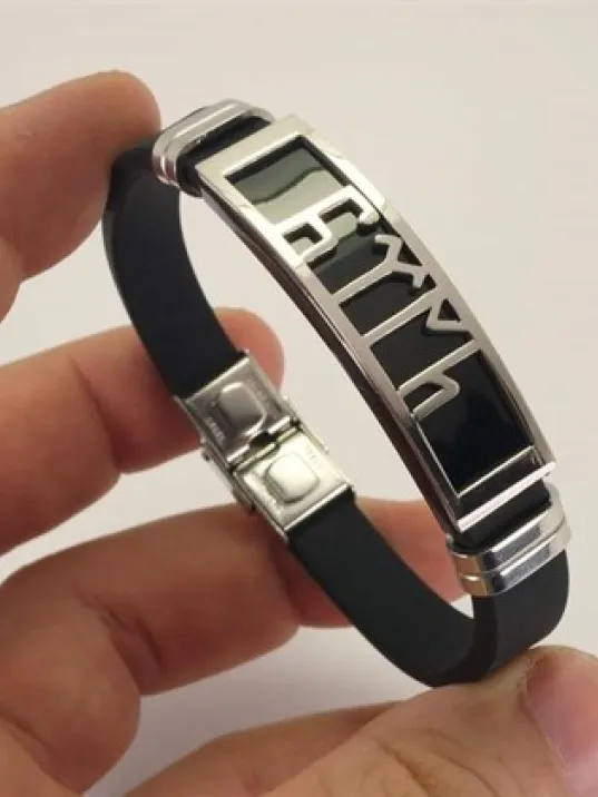 Göktürkçe Türk Yazılı Erkek Bileklik Paslanmaz Çelik