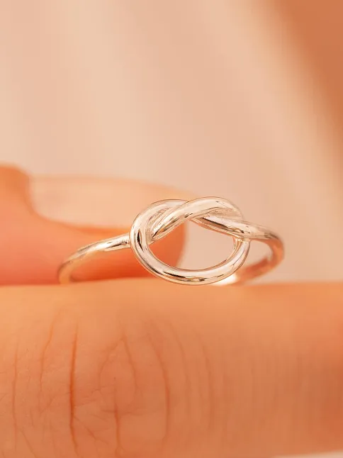 Kadın Gümüş Yüzük - El İşçiliği Gümüş Aşk Düğümü Model 2 Kadın Yüzük