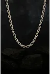 Erkek Çelik Kolye - Düz Kare Kral Zincir Model Erkek Kolye Parlak Görünümlü Tasarım