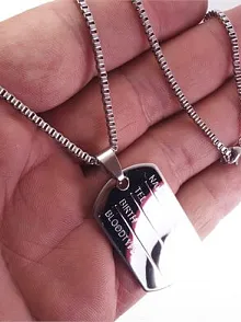 Asker Künyesi Paslanmaz Çelik Erkek Kolye