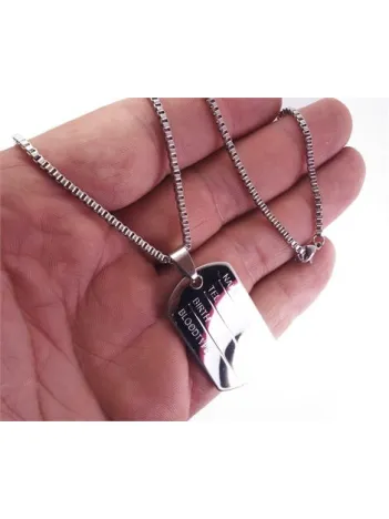 Asker Künyesi Paslanmaz Çelik Erkek Kolye