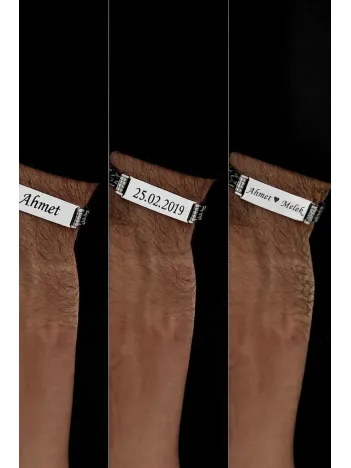 Erkek Gümüş Bileklik - İsim Tarih Yazılabilen Çift Kral Künye 925 Ayar Gümüş Bileklik