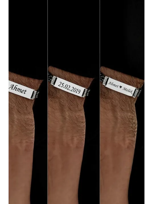 Erkek Gümüş Bileklik - İsim Tarih Yazılabilen Çift Kral Künye 925 Ayar Gümüş Bileklik Erkek Gümüş Bileklik - İsim Tarih Yazılabilen Çift Kral Künye 925 Ayar Gümüş Bileklik