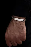 Erkek Gümüş Bileklik - İsim Yazılabilir 4.5 mm Yuvarlak Kral Gümüş Bileklik