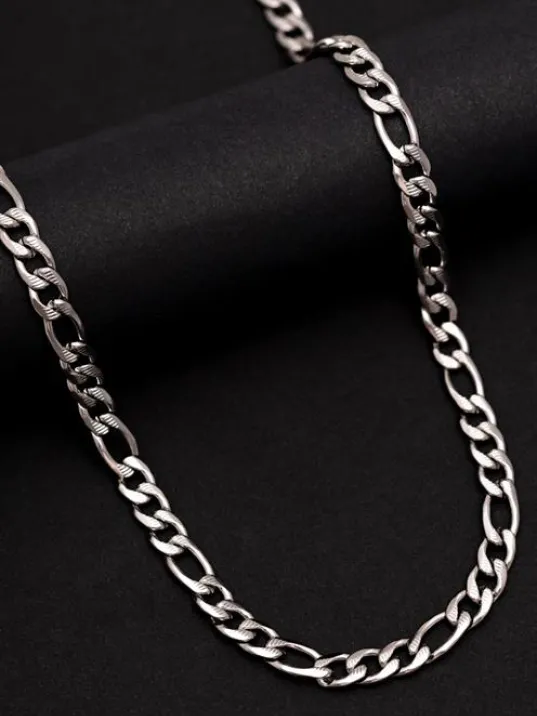 Figaro Çizgili Erkek Çelik Zincir Kolye CKLGMSFGRCZ