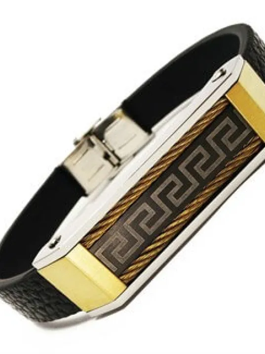 DERİ ÇELİK ERKEK BİLEKLİK KÜNYE ÜST DÜZEY KALİTE DERİ ÇELİK ERKEK BİLEKLİK KÜNYE ÜST DÜZEY KALİTE