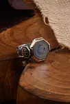Ay Yıldız Model Yanı Elif Vav Yazılı Erkek Gümüş Yüzük