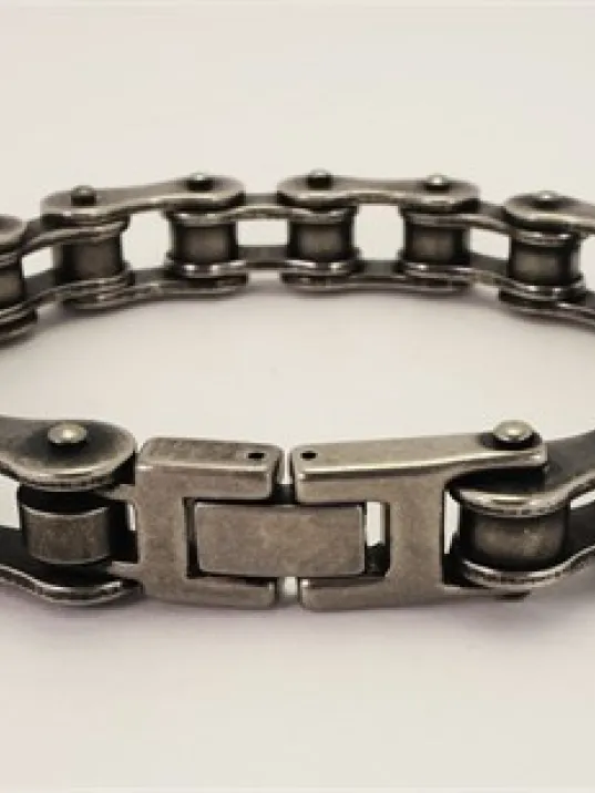 Bisiklet Motosiklet Zinciri Retro Erkek Çelik Bileklik Orta Kalınlıkta