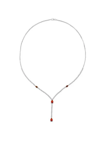 Leyan Yakut Taşlı Bayan Gümüş Kolye