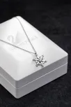Kadın Gümüş Kolye - Swarovski Taşlı Zirconia Kar Tanesi Model 2 Kadın Kolye