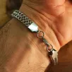 Çift Sıra Örüm Desen Erkek Çelik Bileklik İnce Model CBLGMSOTCSO Çift Sıra Örüm Desen Erkek Çelik Bileklik İnce Model CBLGMSOTCSO