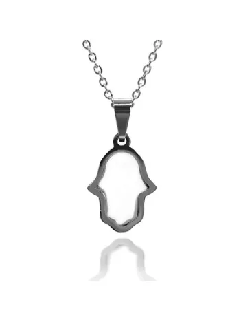 Paslanmaz Çelik Fatma Ana Eli Bayan Kolye