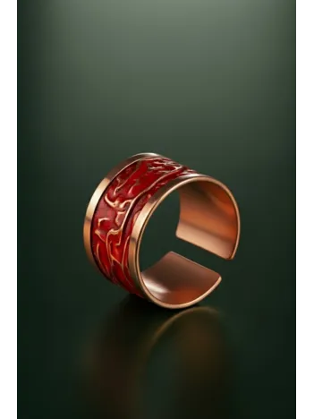 Kadın Bakır Yüzük - Kırmızı Tutkunun Rengi Model Bakır Kadın Yüzük