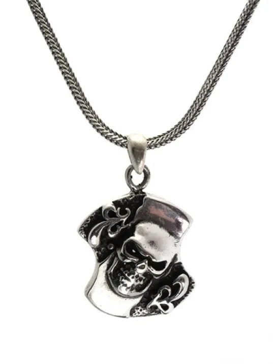 Gotik Kurukafa Gümüş Erkek Kolye Zincir