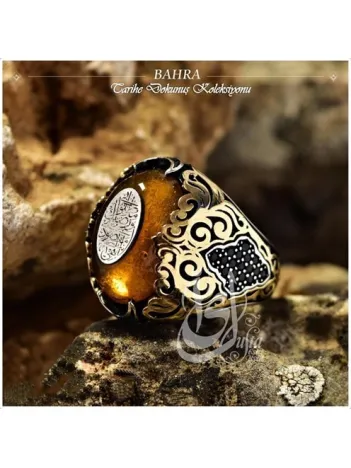 İslam Usta Tasarımı Bahra Gümüş Erkek Yüzük