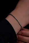 Erkek Gümüş Bileklik - 3mm Pullu Arnavut Zinciri Gümüş Bileklik