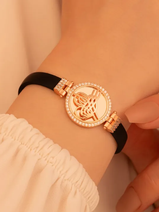 Kadın Gümüş Bileklik - Zirkon Taşlı Rose Renk Osmanlı Tuğralı Kadın Gümüş Bileklik Kadın Gümüş Bileklik - Zirkon Taşlı Rose Renk Osmanlı Tuğralı Kadın Gümüş Bileklik