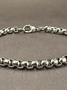 OttoMan Steel 5mm Polo Çelik Erkek Bileklik Künye Orta Kalınlıkta