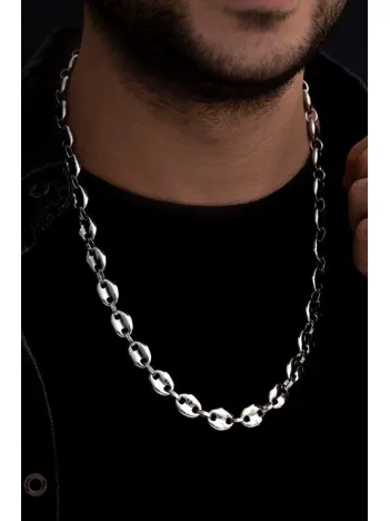 Erkek Çelik Kolye - Gemici Kalın Model Erkek Çelik Kolye - Paslanmaz Çelik