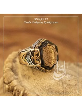 İslam Usta Tasarımı Miras Model 1 Gümüş Erkek Yüzük