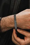 Erkek Gümüş Bileklik - Bukle Model Tasarım Erkek Bileklik