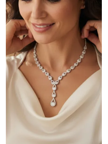 Damla Su Yolu Gümüş Kolye