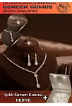 Kadın Gümüş Takı Seti - Ayfer Baget Taşlı Kare Model Kolye, Bileklik, Yüzük, Küpe Tam Set