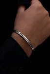 Erkek Gümüş Bileklik - Tilki Kuyruğu Model 2 Gümüş Kelepçe Bileklik