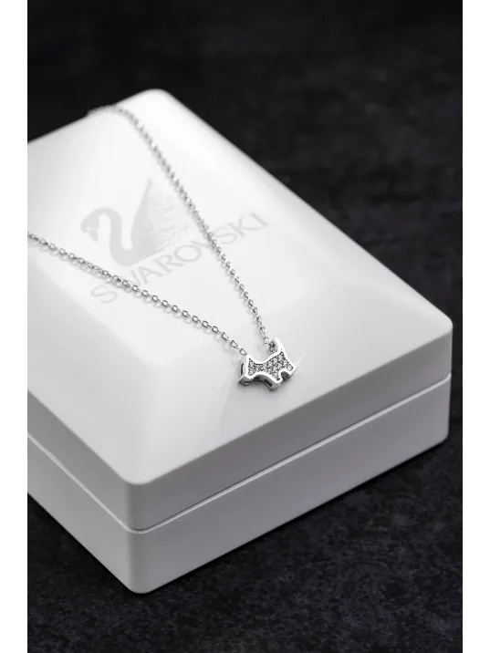 Kadın Gümüş Kolye - Swarovski Taşlı Zirconia Köpek Motifli Kadın Kolye Kadın Gümüş Kolye - Swarovski Taşlı Zirconia Köpek Motifli Kadın Kolye