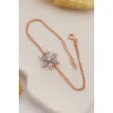 Beyaz Taşlı Çiçek Model Rose Kadın Gümüş Bileklik Beyaz Taşlı Çiçek Model Rose Kadın Gümüş Bileklik