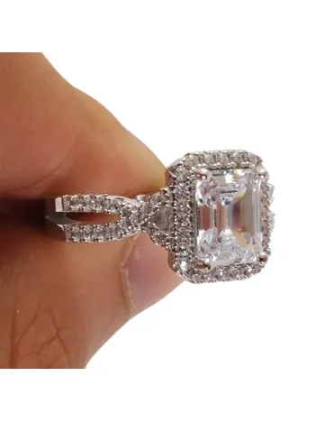 Baget Tektaşlı Sarmaşık Gümüş Bayan Yüzük