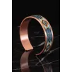 Kadın Bakır Bileklik Yüzük Set - Polka Model Özel Baskı Metal Kutu Ve Kuvars Taşı Kadın Bakır Bileklik Yüzük Set - Polka Model Özel Baskı Metal Kutu Ve Kuvars Taşı