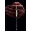 Erkek Gümüş Bileklik - İsim Yazılabilir 2.8 mm Çift Yuvarlak Kral Gümüş Bileklik