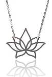 Lotus Çiçeği Bayan Gümüş Kolye