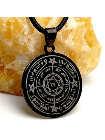 Celcelutiye Ve İsmi Azam Vefki Bayan Erkek Çelik Deri Kolye