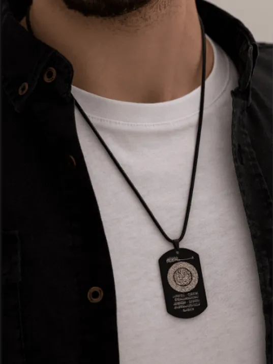 Fetih Suresi - Erkek Kolye - Fetih Suresi Işlemeli Asker Künyesi - 316 L Paslanmaz Çelik Kolye Fetih Suresi - Erkek Kolye - Fetih Suresi Işlemeli Asker Künyesi - 316 L Paslanmaz Çelik Kolye