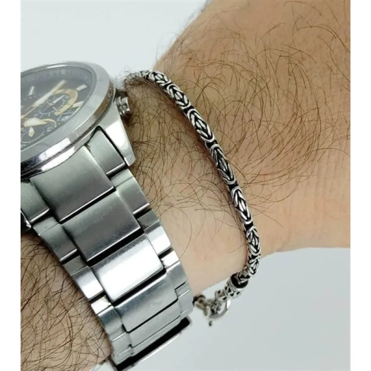 Kral Zincir Bileklik 2,8mm Özel Kancalı Model Kral Zincir Bileklik 2,8mm Özel Kancalı Model