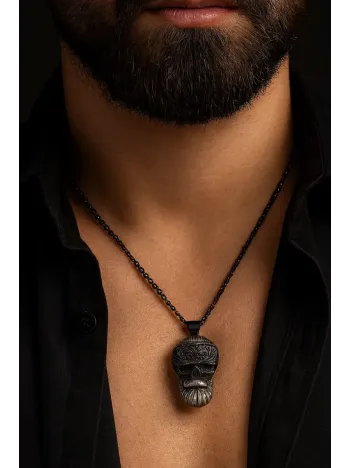 Erkek Kuru Kafa Motifli Polo Zincir Model Çelik Kolye Erkek Kuru Kafa Motifli Polo Zincir Model Çelik Kolye