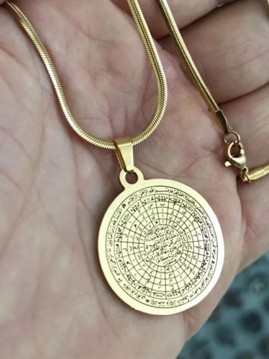 Cennet-ül Esma Bayan Erkek Çelik Kolye CKLCENTESMA-ALT