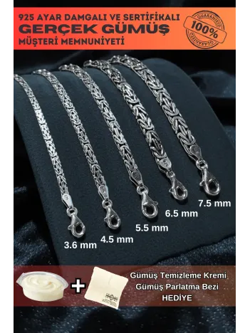 Erkek Gümüş Bileklik - Dikdörtgen Kesim Yassı Kral Gümüş Bileklik