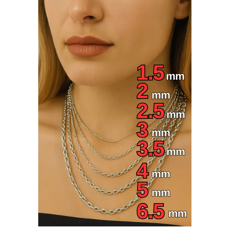 Kadın Gümüş Kolye - Forse Model 925 Ayar kadın Gümüş Kolye Zincir