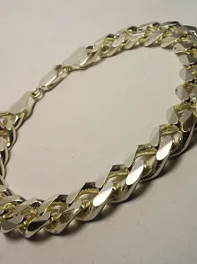 GURMET GÜMÜŞ ERKEK BİLEKLİK KÜNYE KALIN 33gr