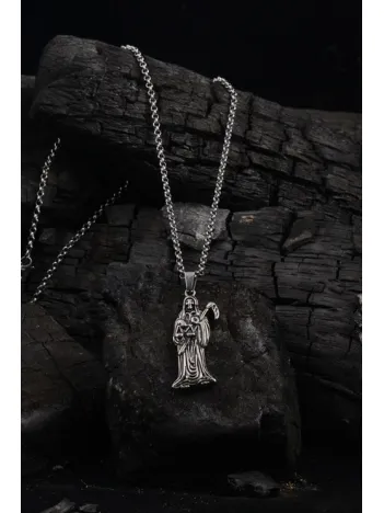 OttoMan Azrail Erkek Çelik Zincir Kolye