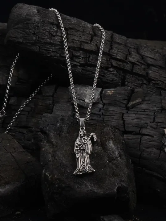 OttoMan Azrail Erkek Çelik Zincir Kolye